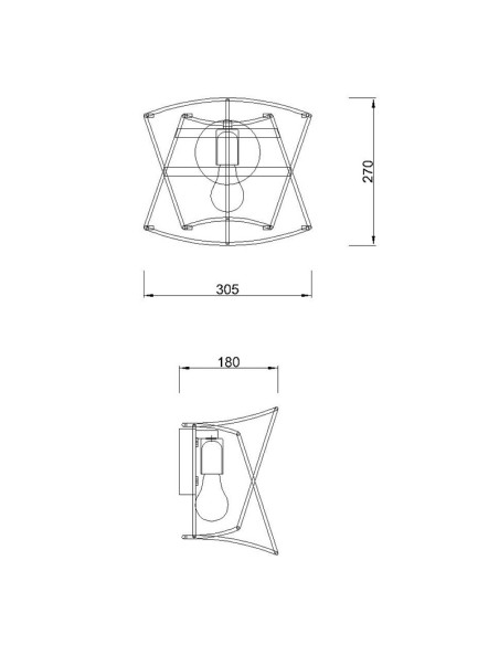 Détail applique murale Polinesia Mantra aluminium et PVC beige extérieur décoratif