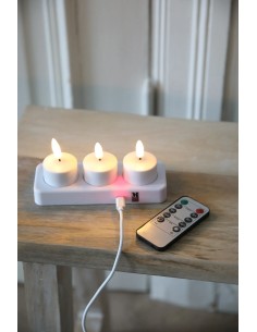 Bougies LED Markslojd rechargeables effet flamme réaliste avec télécommande design décoratif 2