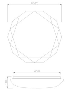 Plafonnier LED Diamante II Mantra blanc 51 cm design moderne élégant 2