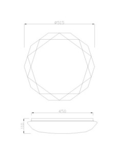 Plafonnier LED Diamante II Mantra blanc 51 cm design moderne élégant 2