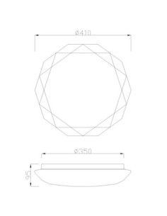 Plafonnier LED Diamante II Mantra blanc 41 cm design élégant moderne 2