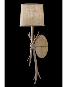 Lampe décorative intérieure Mantra Sabina imitation bois abat-jour marron design chaleureux