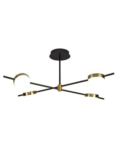 Suspension LED Cuba Mantra or et noir design moderne grand format