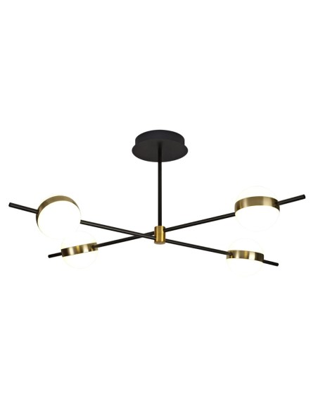 Suspension LED Cuba Mantra or et noir design moderne grand format
