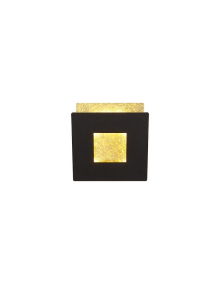 Applique Murale LED 12W 840 LM 3000K Aluminium Noir/Or  - Mantra - Dalia