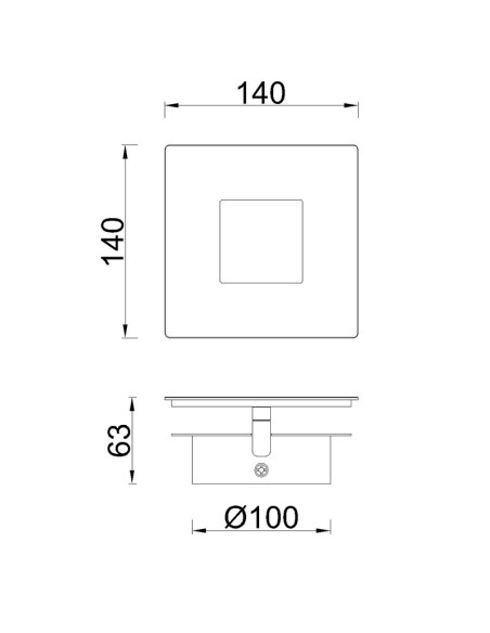 Applique Murale LED 12W 840 LM 3000K Aluminium Noir/Or  - Mantra - Dalia