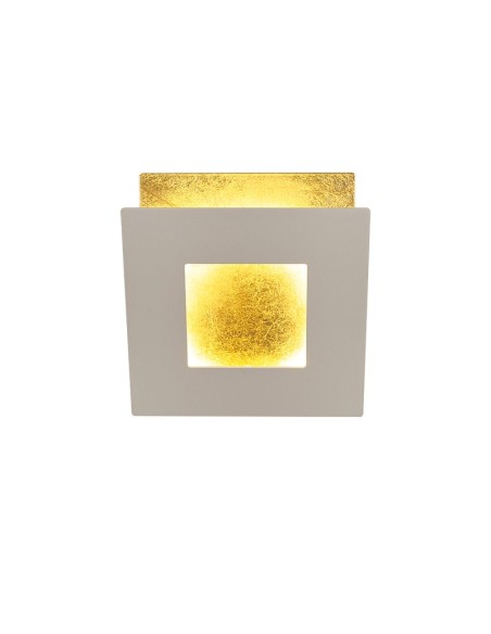 Applique Murale LED 18W 1260LM 3000K Aluminium Blanc/Or - Mantra - Dalia
