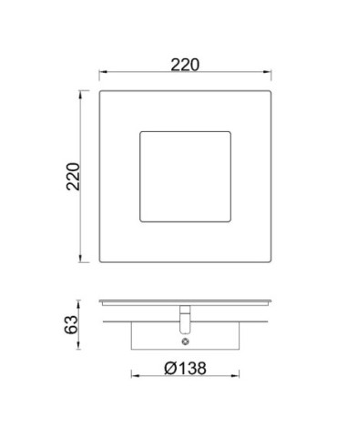 Applique Murale LED 24W 1680LM 3000K Aluminium Noir/Or - Mantra- Dalia