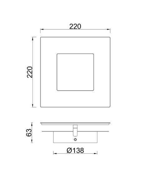 Applique Murale LED 24W 1680LM 3000K Aluminium Noir/Or - Mantra- Dalia