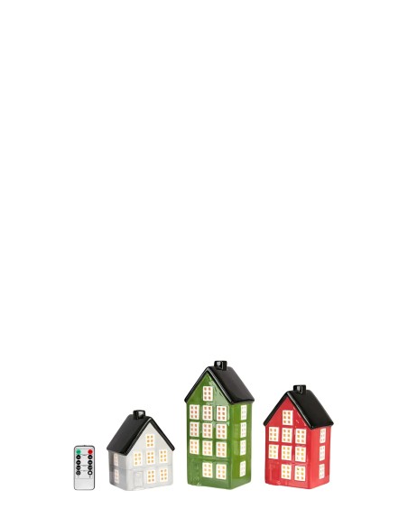 Maisons décoratives Portree Markslojd en céramique avec bougies LED design multicolore