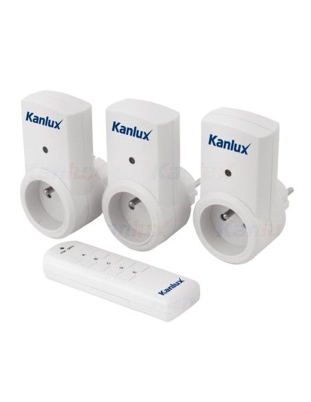 Lot de 3 prises télécommandées Apo TM3 - Kanlux Leluminaireled.com