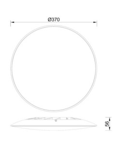 Plafonnier LED Slim CCT Mantra blanc mat 46 cm design rond moderne 2