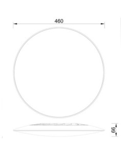 Plafonnier LED Slim CCT Mantra blanc mat 46 cm design rond moderne 2