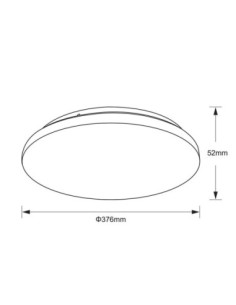 Plafonnier LED Zero CCT Mantra blanc 32W design rond compact 2