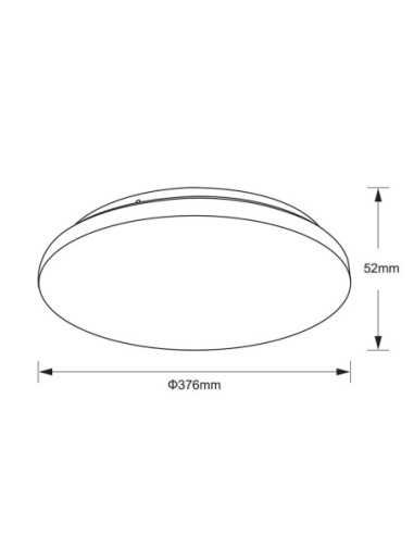 Détail plafonnier LED Zero CCT lumière réglable 3000K 4000K 5000K