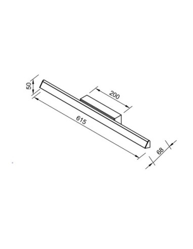 Détail applique LED Lineal noire éclairage haut et bas 3000K