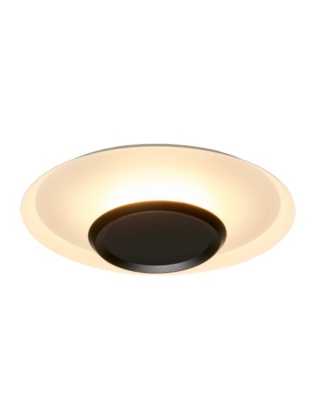 Plafonnier LED Tina Mantra blanc mat et noir 56 cm design moderne