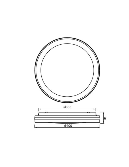 Détail plafonnier LED Gamer 30W lumière réglable 3000K à 6500K