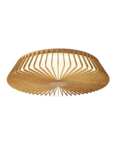 Plafonnier LED Himalaya Plafon Mantra bois 63 cm design rond grand format