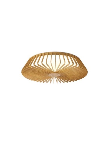 Plafonnier LED Himalaya Plafon Mantra finition bois 53 cm rond moderne
