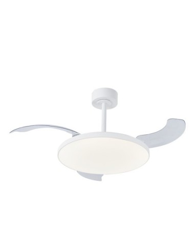 Ventilateur plafond Diam. 50 cm 50W 27000/5000K Blanc - Mantra - Slim fan