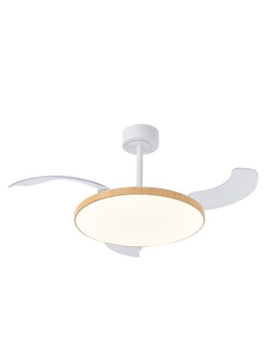 Ventilateur plafond Diam.50cm 50W 2700/5000K Bois - Mantra - Slim fan
