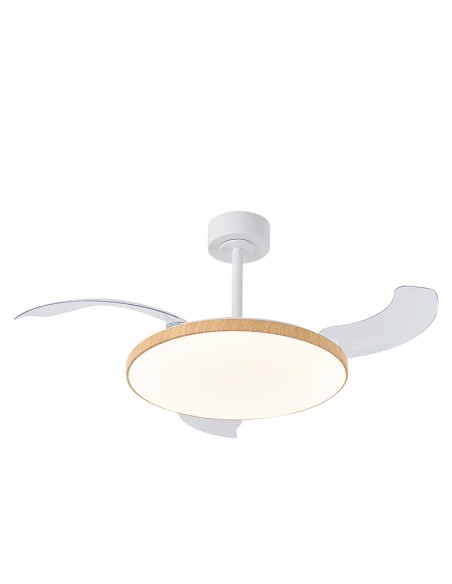 Ventilateur plafond Diam.50cm 50W 2700/5000K Bois - Mantra - Slim fan