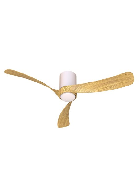 Ventilateur plafond Diam.122 cm 24 W 2700/5000K Blanc et Bois - Nemo M