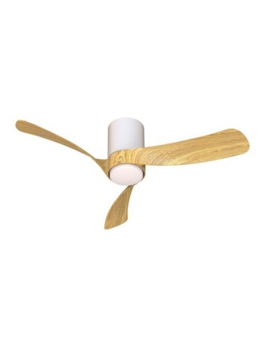 Ventilateur plafond Diam.97 cm 24W 2700/5000K Blanc et Bois - Mantra - Nemo S
