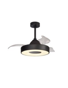 Ventilateur plafond Diam.91 cm 45W 2700/5000 K Noir - Mantra - Coin fan mini