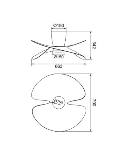 Ventilateur Dim. 18W 2700/5000K 2520LM Blanc - Mantra - Ona