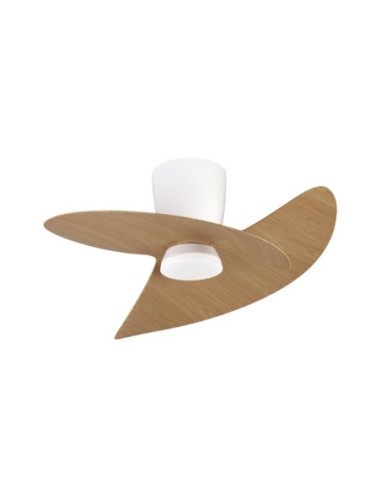 Ventilateur Dim. 18 W 3000/5000K 2520 LM Blanc et Bois - Mantra - Ona