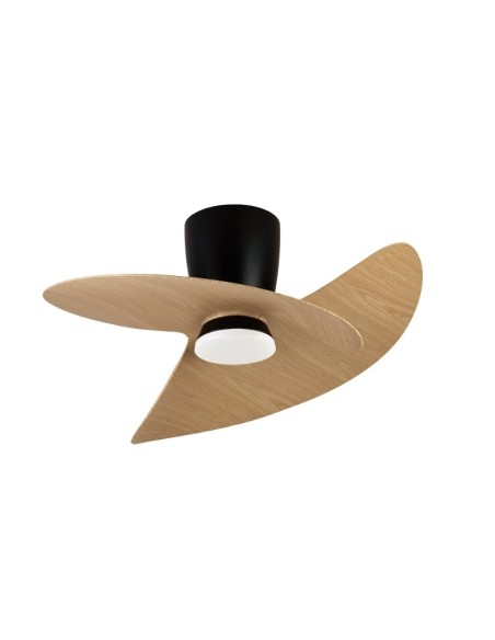 Ventilateur plafond 18 W 3000K-5000K 2520LM Noir et Bois - Mantra - Ona