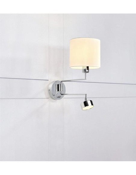 Applique murale intérieure Led avec liseuse Thelma chrome - Markslöjd Leluminaireled.com