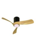 Ventilateur Diam. 72 cm 15 W 2100 LM 3000/5000K Noir et Bois - Mantra - Nemo II XS