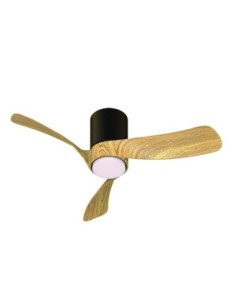 Ventilateur Diam. 72 cm 15 W 2100 LM 3000/5000K Noir et Bois - Mantra - Nemo II XS