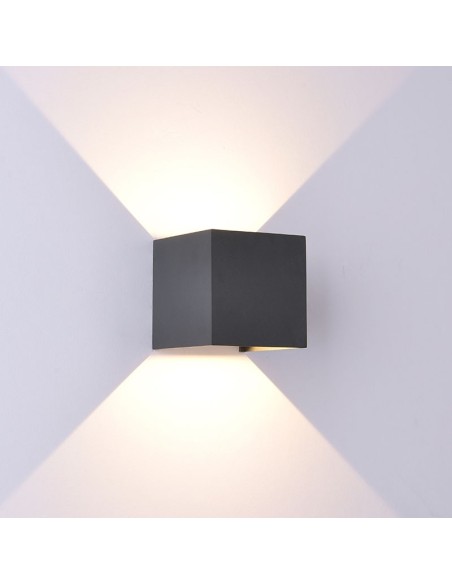 Mantra - Applique murale extérieure Davos LED intégrée IP54 gris oscuro aluminium 10 cm 1100 lm 4000K