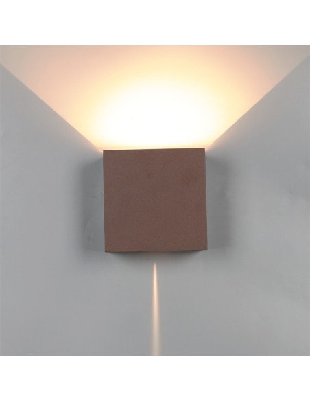 Applique murale extérieure Davos LED 20W corten IP65 moderne