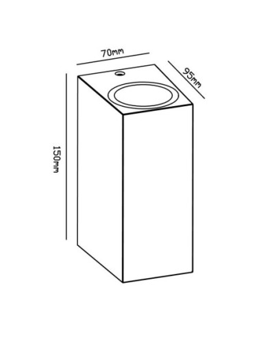 Luminaire extérieur Mantra Kandanchu double éclairage GU10