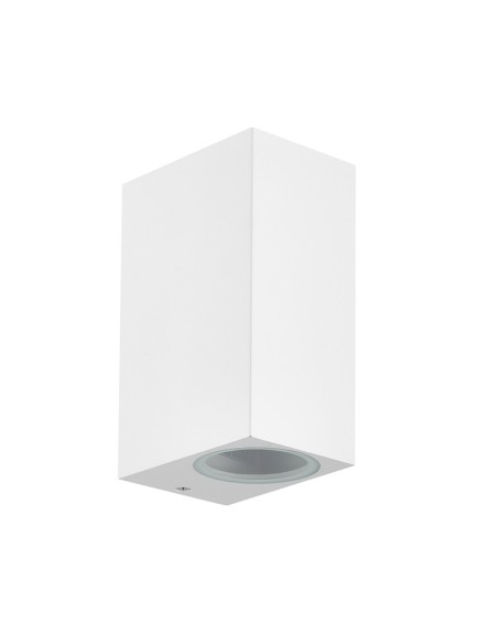 Applique murale extérieure Kandanchu blanc 2xGU10 cristal transparent IP54 design moderne