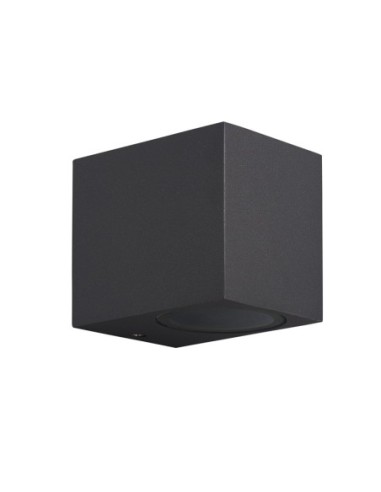 Applique murale extérieure Kandanchu Mantra gris oscuro GU10 aluminium cristal IP54 design moderne