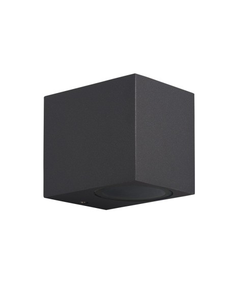 Applique murale extérieure Kandanchu Mantra gris oscuro GU10 aluminium cristal IP54 design moderne