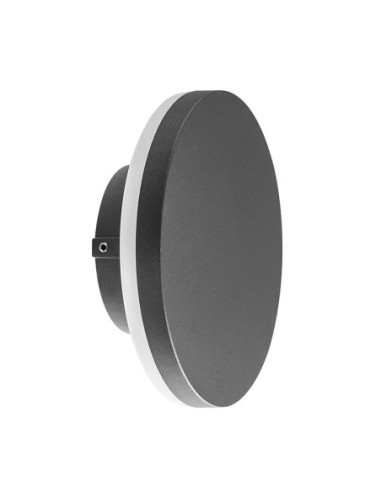 Applique murale extérieure LED Bora gris oscuro 9,6W IP54 ronde compacte moderne