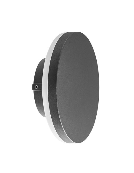 Applique murale extérieure LED Bora gris oscuro 9,6W IP54 ronde compacte moderne