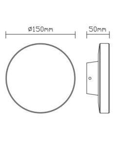 Applique murale extérieure LED Bora blanc 9,6W IP54 ronde design moderne 2
