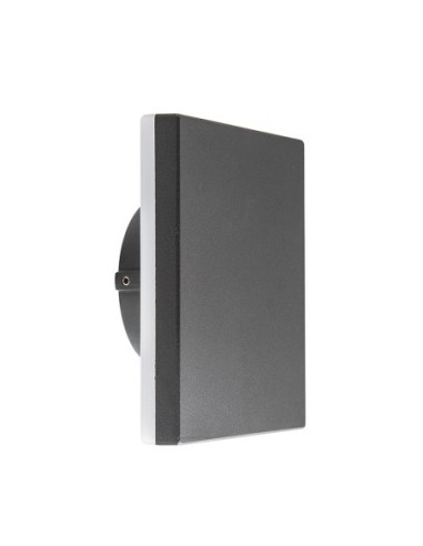 Applique murale extérieure LED Bora gris oscuro 9,6W IP54 design carré moderne