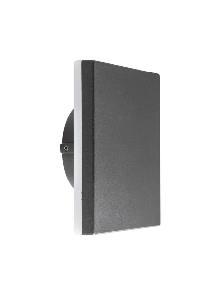 Applique murale extérieure LED Bora gris oscuro 9,6W IP54 design carré moderne
