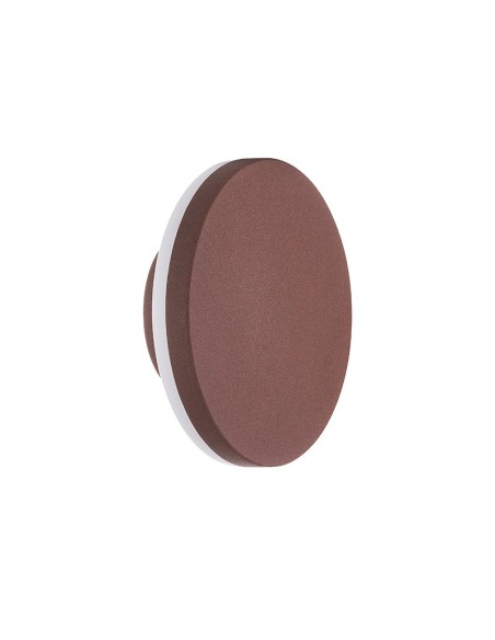 Applique murale extérieure LED Bora Mantra corten 9,6W IP54 ronde compacte