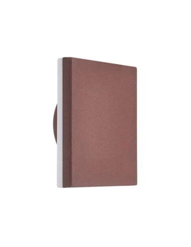 Applique murale extérieure LED Bora corten 9,6W IP54 design carré moderne
