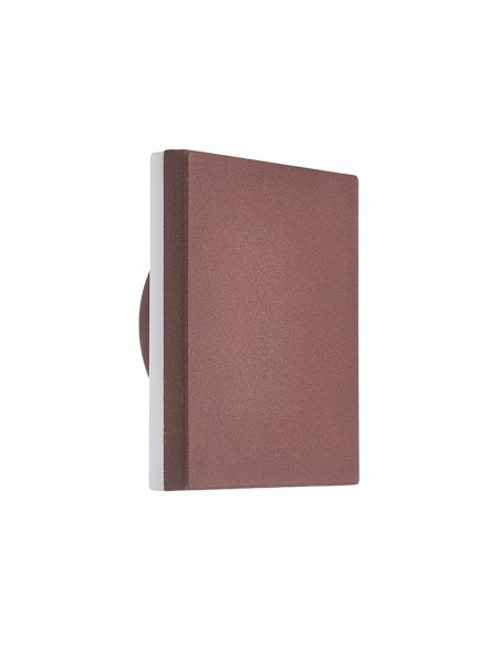 Applique murale extérieure LED Bora corten 9,6W IP54 design carré moderne